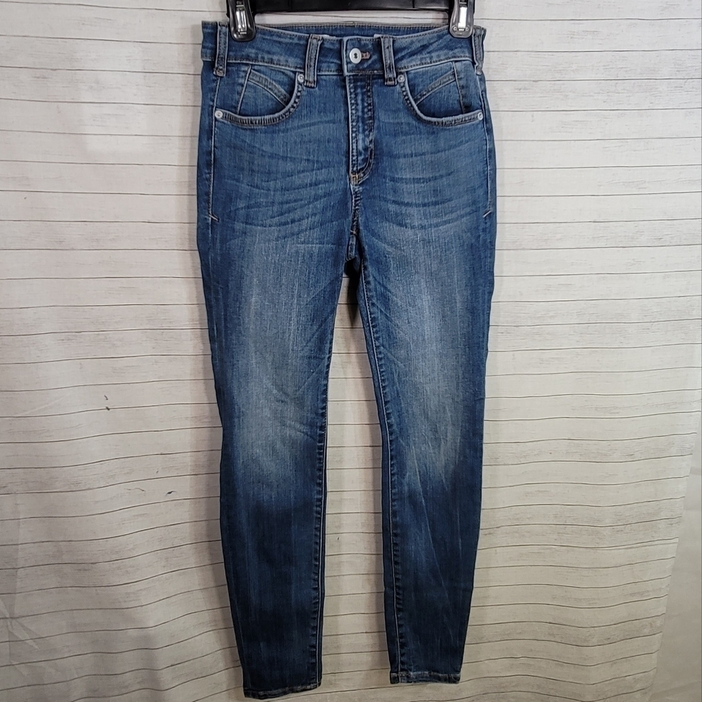 PILCRO & THE LETTERPRESS for Anthropologie HIGH RISE DENIM LEGGING sz 25